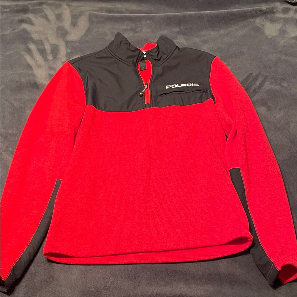 Polaris Red and Black Titan 1/4 Zip Pullover Sweatshirt
